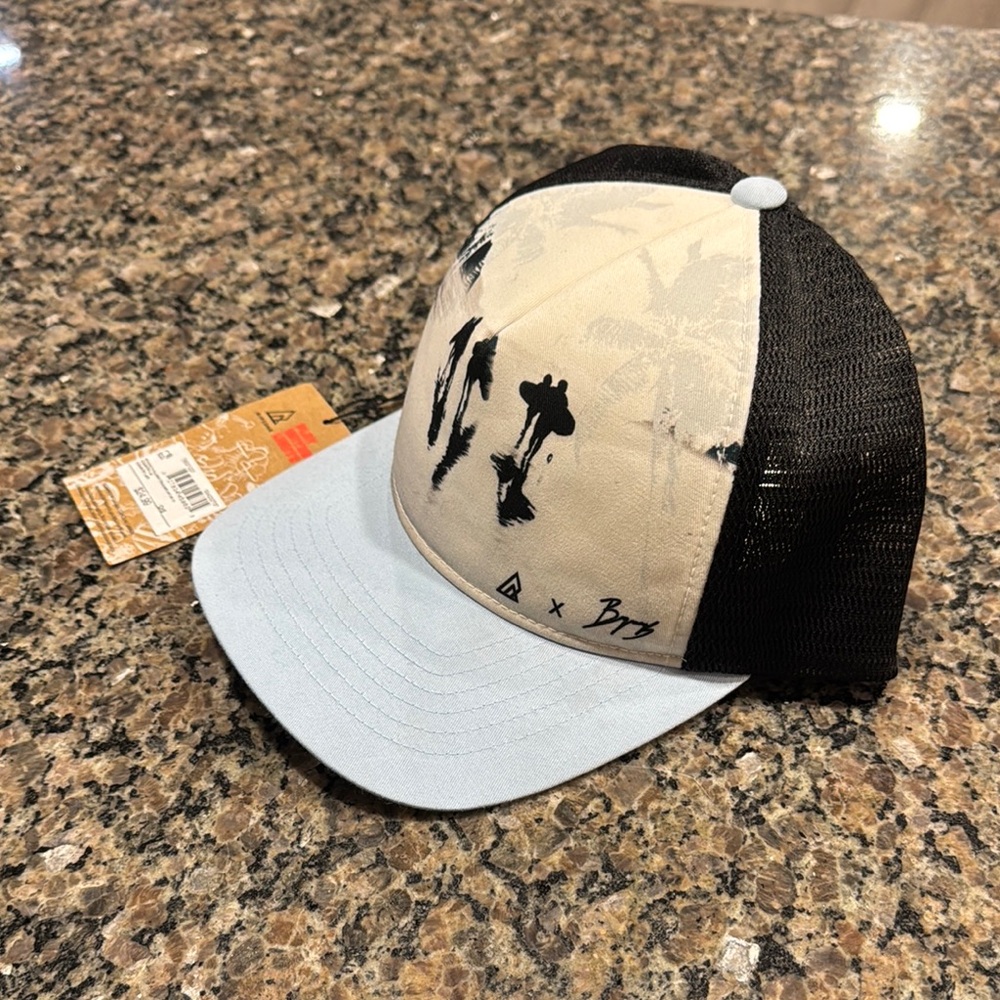 Surfer Trucker Hat with Blue Brim